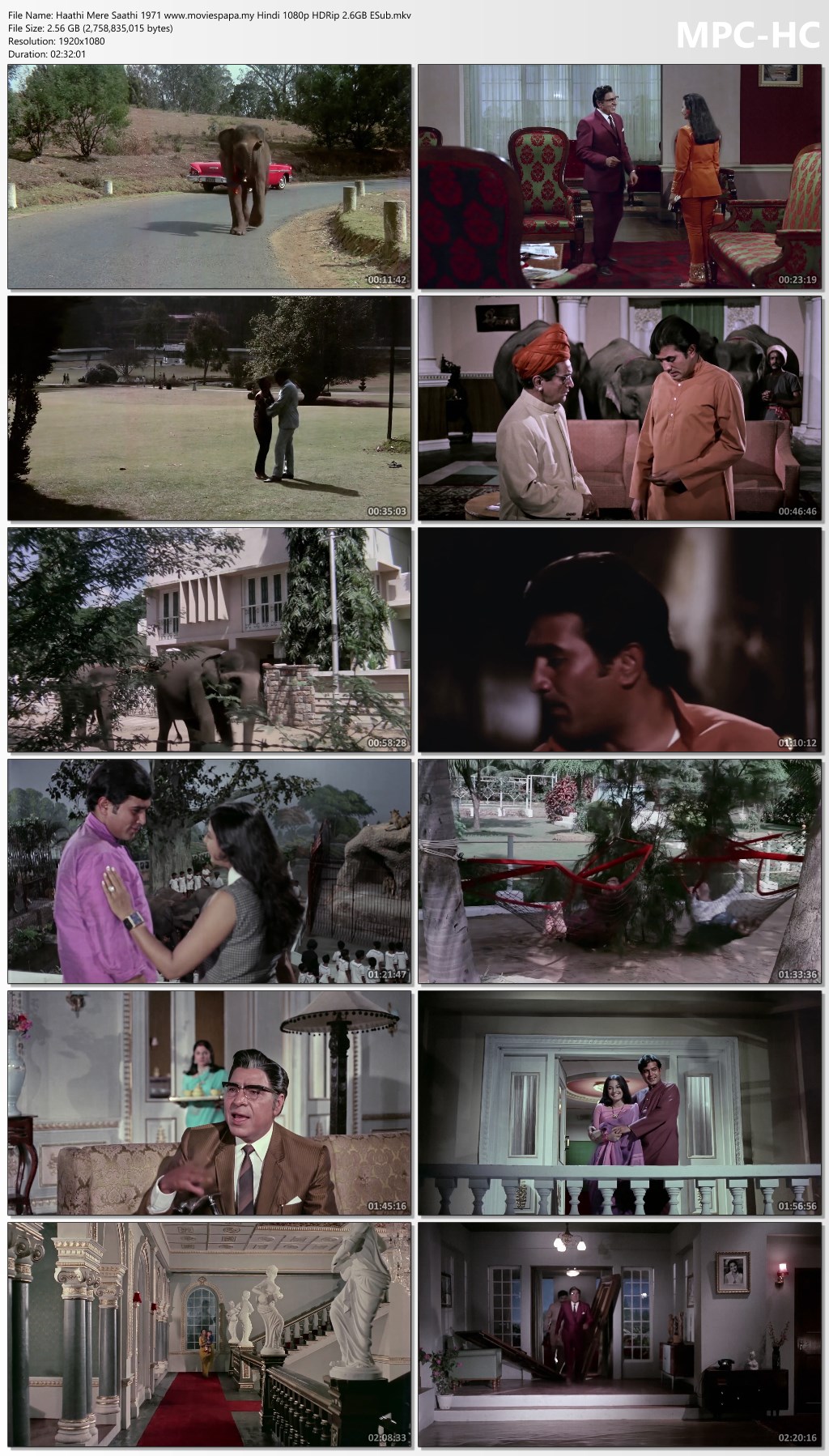 1726645419 657 Haathi Mere Saathi 1971 Hindi HDRip ESub Download