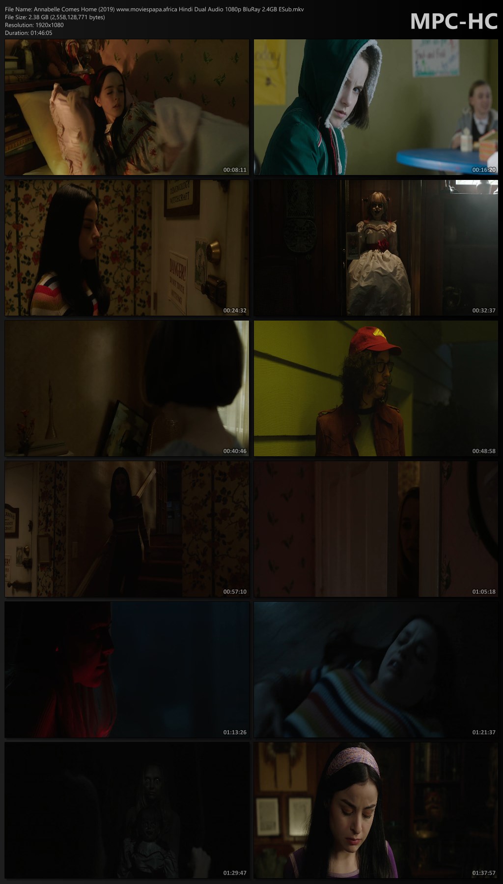 Annabelle Comes Home 2019 Hindi Dual Audio ESub Download