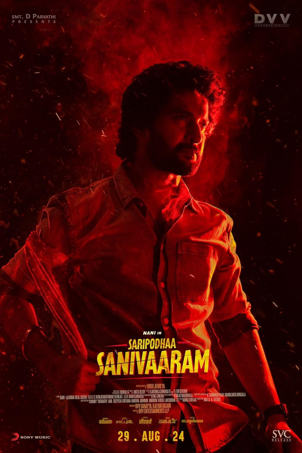 Saripodhaa Sanivaaram 2024 ORG Hindi Dubbed 720p NF HDRip ESub