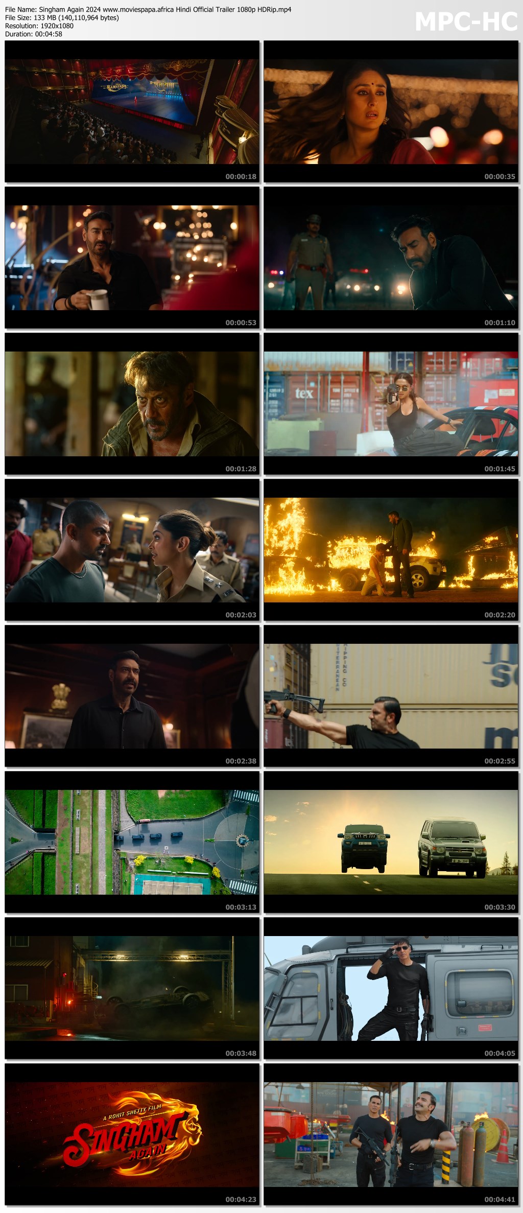 1728303689 973 Singham Again 2024 Hindi Official Trailer 1080p HDRip Download